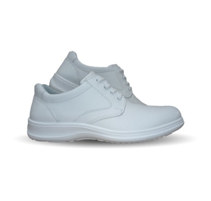 Zapato de Confort y Servicio de piel con suela extra ligera Flexi 63201 Blanco para mujer