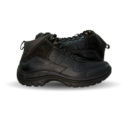 Botín Outdoor de piel con suela extra ligera Flexi country 66517 Negro para hombre