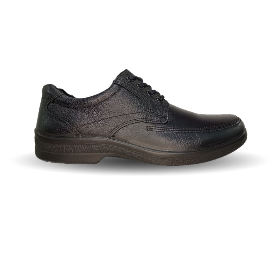 Zapato de Confort y Servicio de piel con sistema Walking Soft Flexi 91607 Negro para hombre