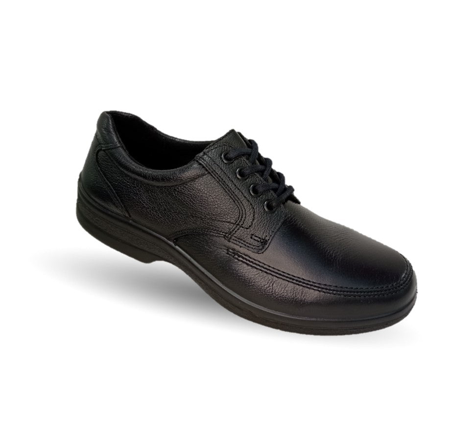 Zapato de Confort y Servicio de piel con sistema Walking Soft Flexi 91607 Negro para hombre