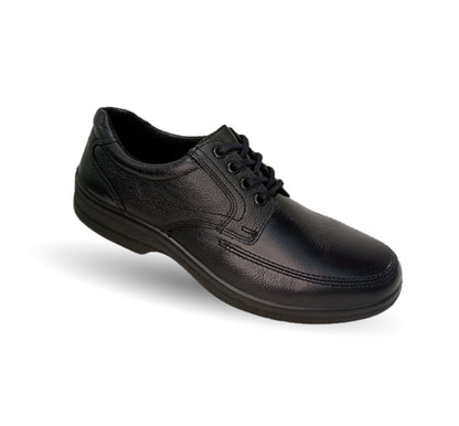 Zapato de Confort y Servicio de piel con sistema Walking Soft Flexi 91607 Negro para hombre