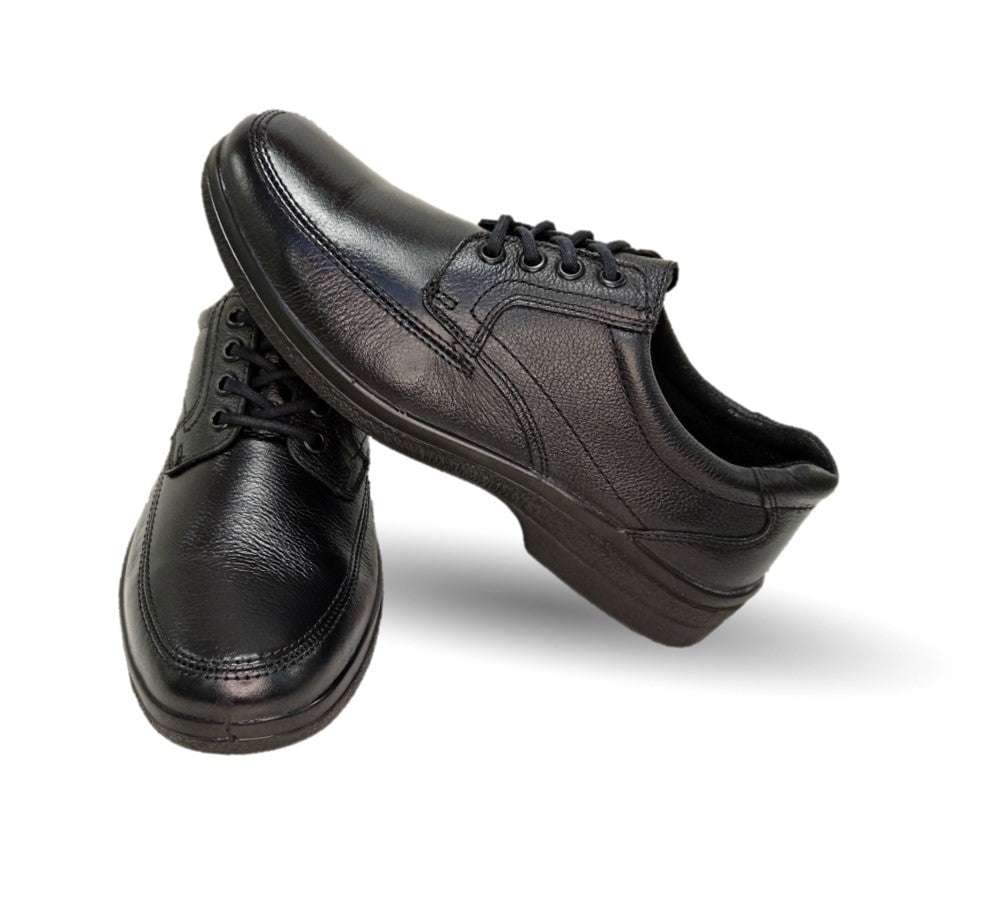 Zapato de Confort y Servicio de piel con sistema Walking Soft Flexi 91607 Negro para hombre