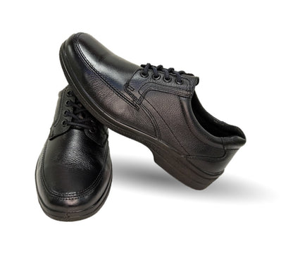 Zapato de Confort y Servicio de piel con sistema Walking Soft Flexi 91607 Negro para hombre