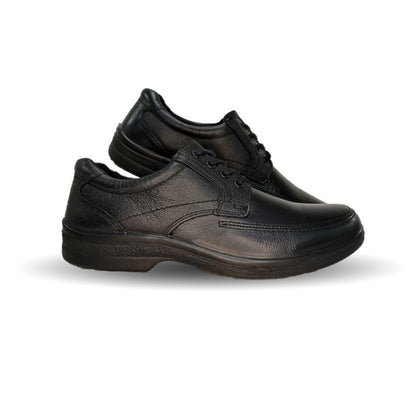 Zapato de Confort y Servicio de piel con sistema Walking Soft Flexi 91607 Negro para hombre