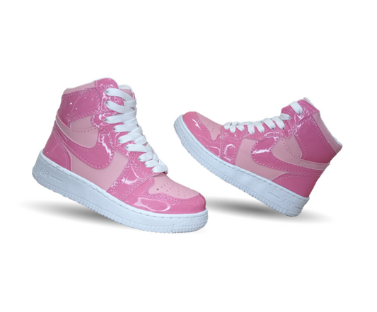 Tenis tipo Bota con ajuste de agujetas Fridays 950 Rosa/Rosa para niña