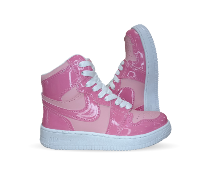 Tenis tipo Bota con ajuste de agujetas Fridays 950 Rosa/Rosa para niña