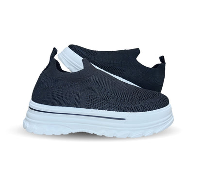 Tenis Urbano de moda con plataforma Furor 25004 Negro para mujer