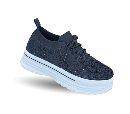 Tenis Urbano de moda con plataforma Furor 25009 Negro para mujer