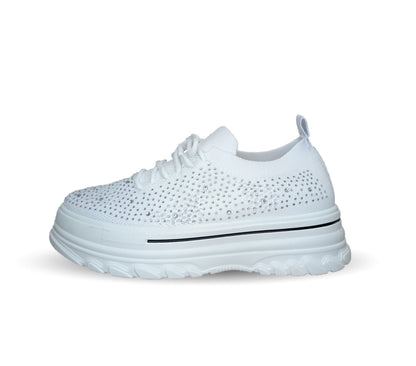 Tenis Urbano de moda con plataforma Furor 25013 Blanco para mujer