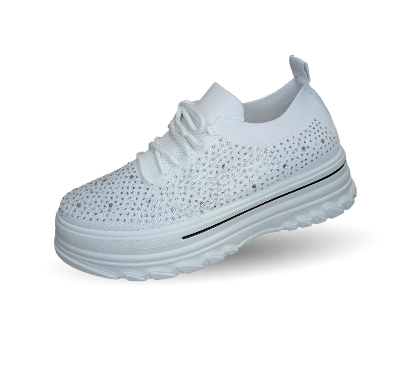 Tenis Urbano de moda con plataforma Furor 25013 Blanco para mujer