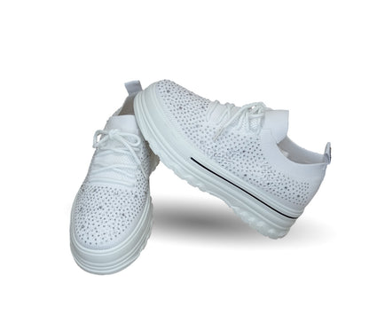 Tenis Urbano de moda con plataforma Furor 25013 Blanco para mujer