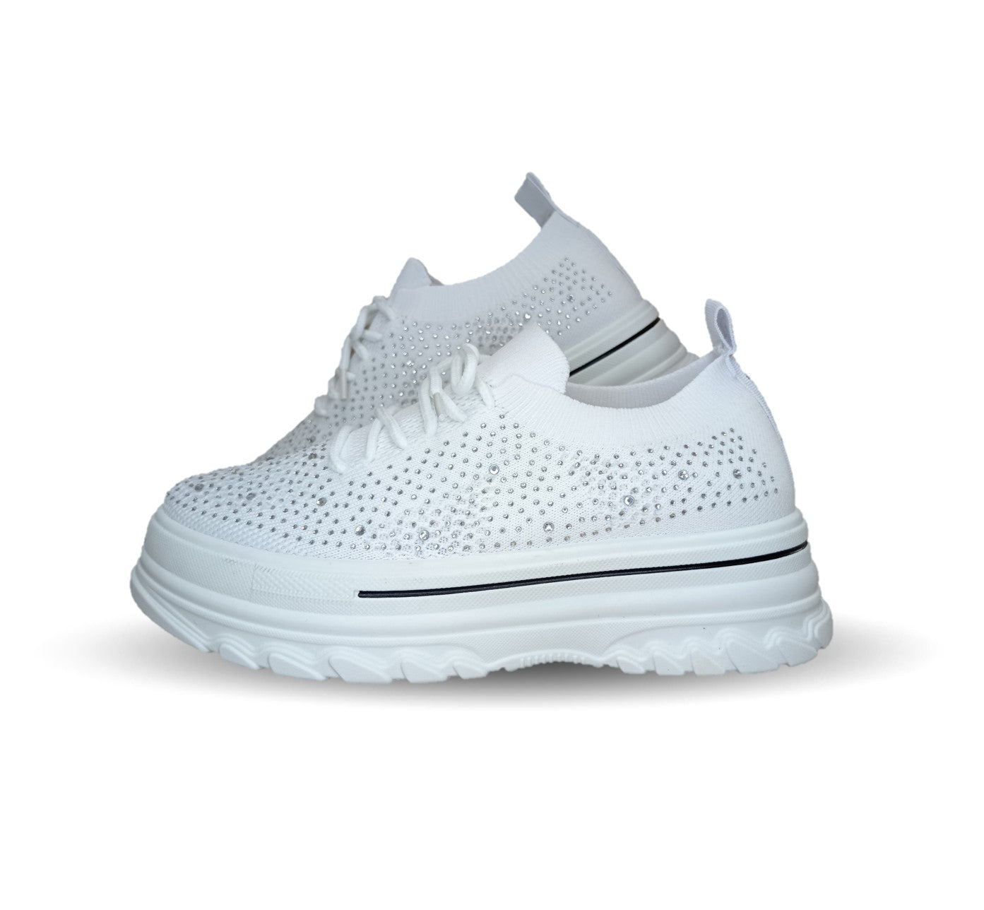 Tenis Urbano de moda con plataforma Furor 25013 Blanco para mujer