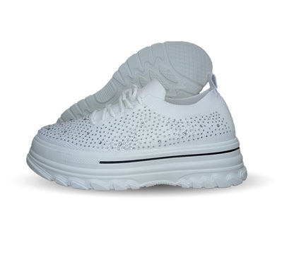 Tenis Urbano de moda con plataforma Furor 25013 Blanco para mujer
