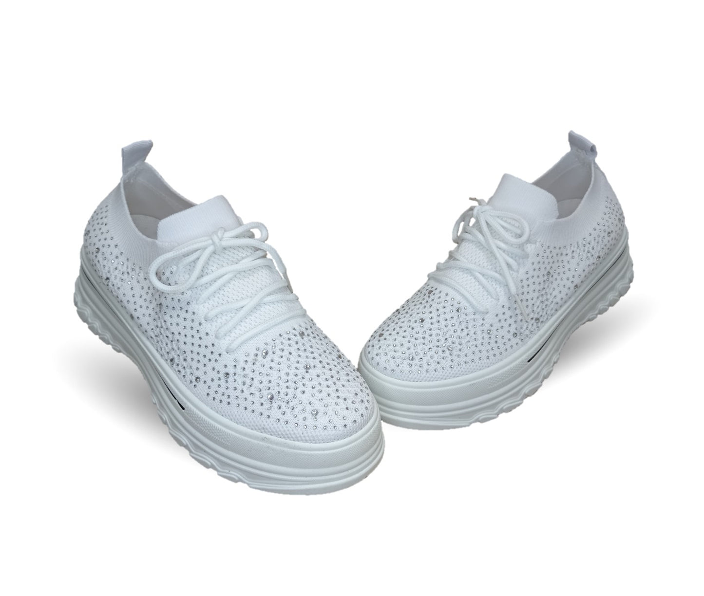Tenis Urbano de moda con plataforma Furor 25013 Blanco para mujer