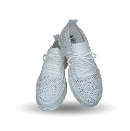 Tenis Urbano de moda con plataforma Furor 25013 Blanco para mujer