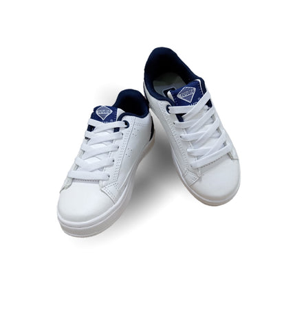 Tenis Escolar y Urbano con agujetas Future 33 Blanco/Marino/Rojo Unisex para niño y niña