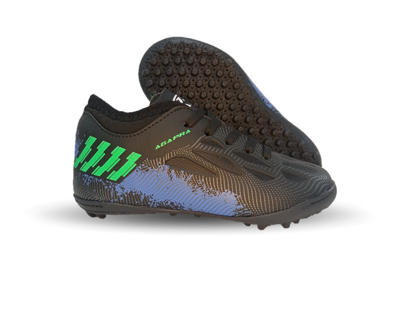 Tenis de Futbol con multitacos Gapra 13 Negro/Rey Unisex para niño y niña