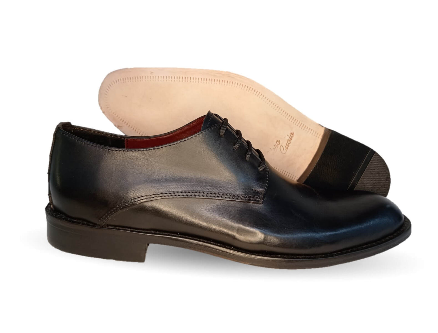Zapatos de Vestir de piel con suela de cuero Gardel 101 Negro para hombre