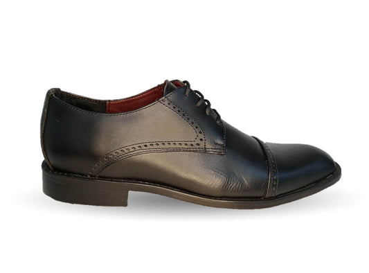 Zapatos de Vestir de piel con suela de cuero Gardel 102 Negro para hombre