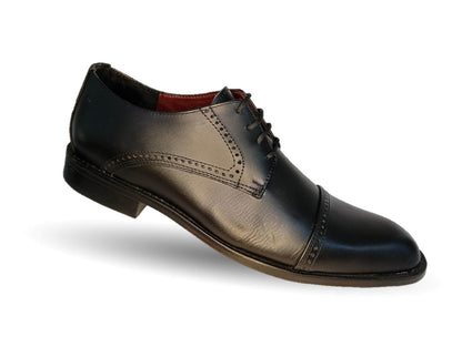 Zapatos de Vestir de piel con suela de cuero Gardel 102 Negro para hombre