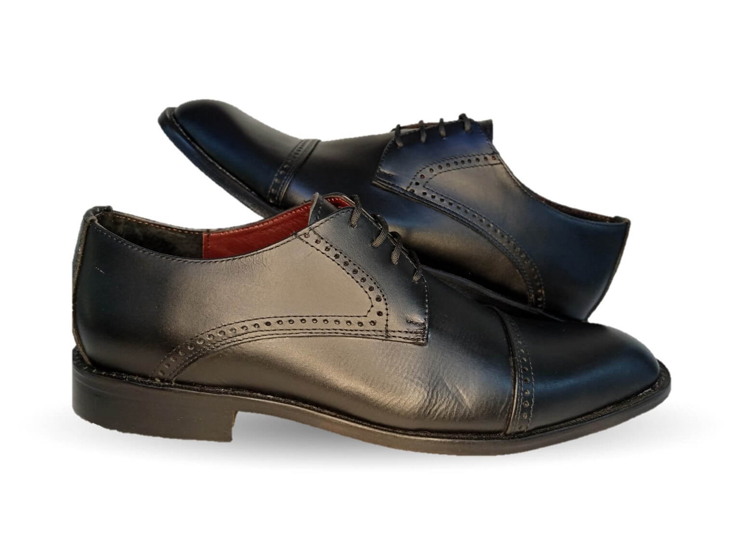 Zapatos de Vestir de piel con suela de cuero Gardel 102 Negro para hombre