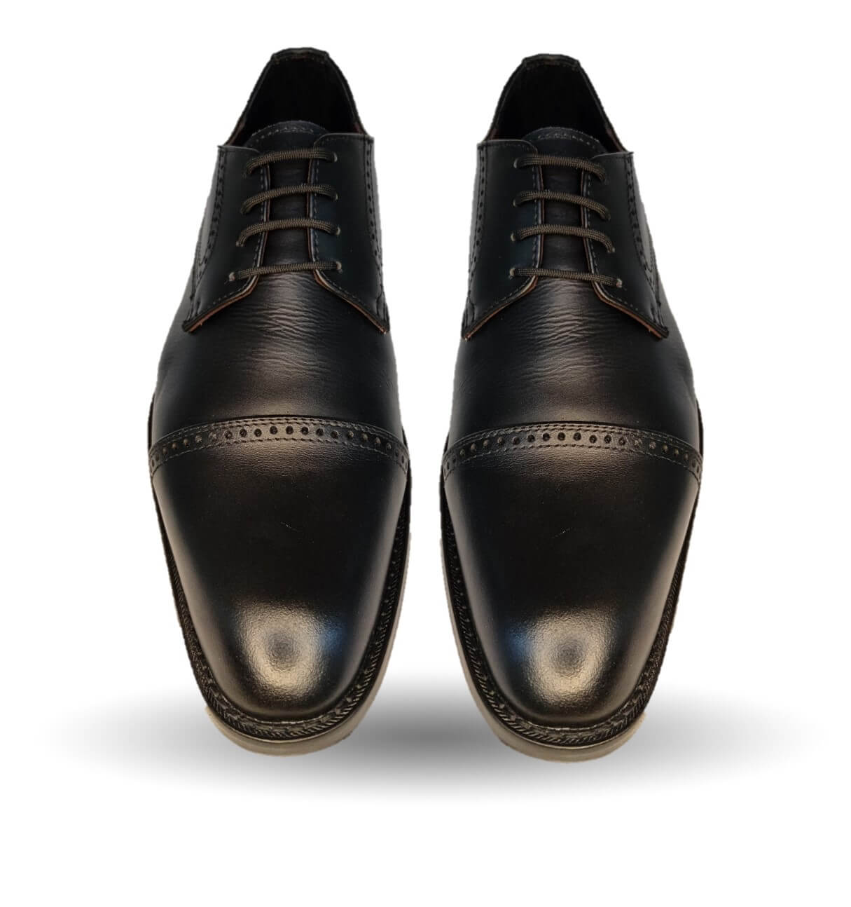 Zapatos de Vestir de piel con suela de cuero Gardel 102 Negro para hombre