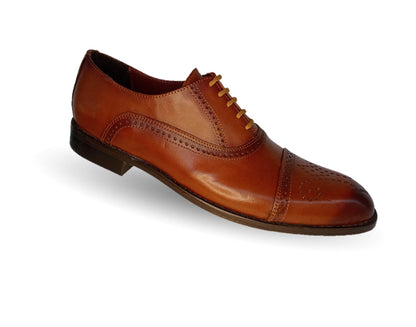 Zapatos de Vestir de piel con suela de cuero Gardel 103 Cogñac para hombre