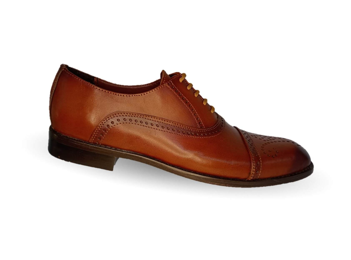 Zapatos de Vestir de piel con suela de cuero Gardel 103 Cogñac para hombre