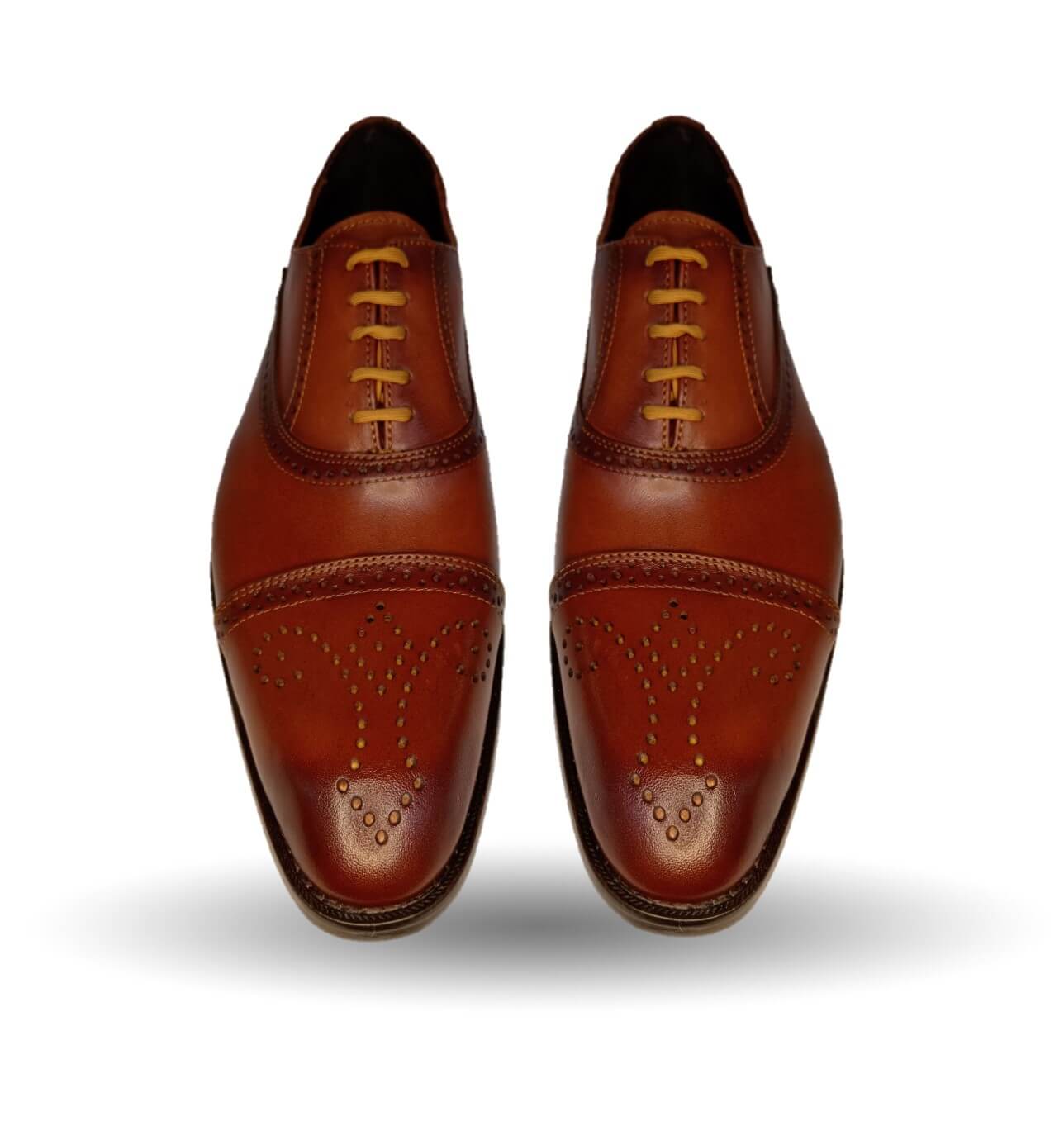 Zapatos de Vestir de piel con suela de cuero Gardel 103 Cogñac para hombre