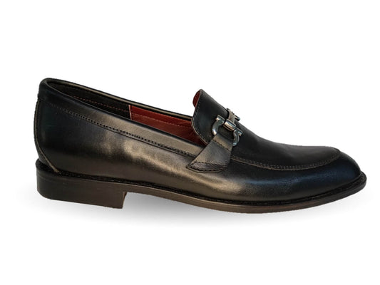 Zapatos de Vestir de piel con suela de cuero Gardel 106 Negro para hombre
