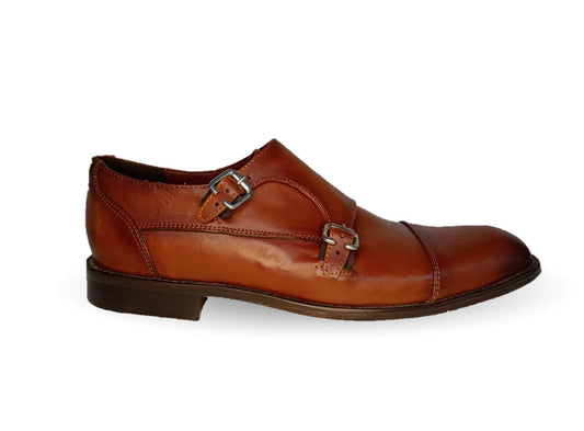 Zapatos de Vestir de piel con suela de cuero Gardel 107 Cogñac para hombre