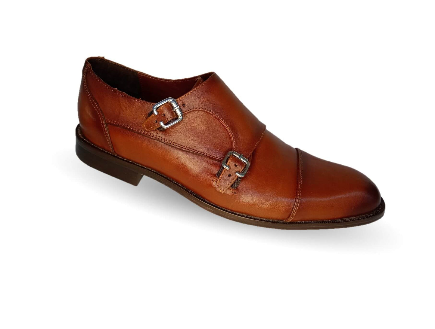 Zapatos de Vestir de piel con suela de cuero Gardel 107 Cogñac para hombre
