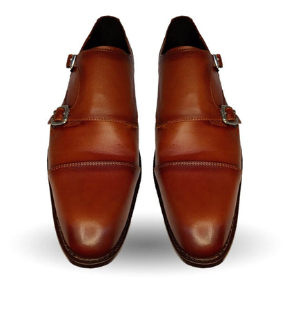 Zapatos de Vestir de piel con suela de cuero Gardel 107 Cogñac para hombre