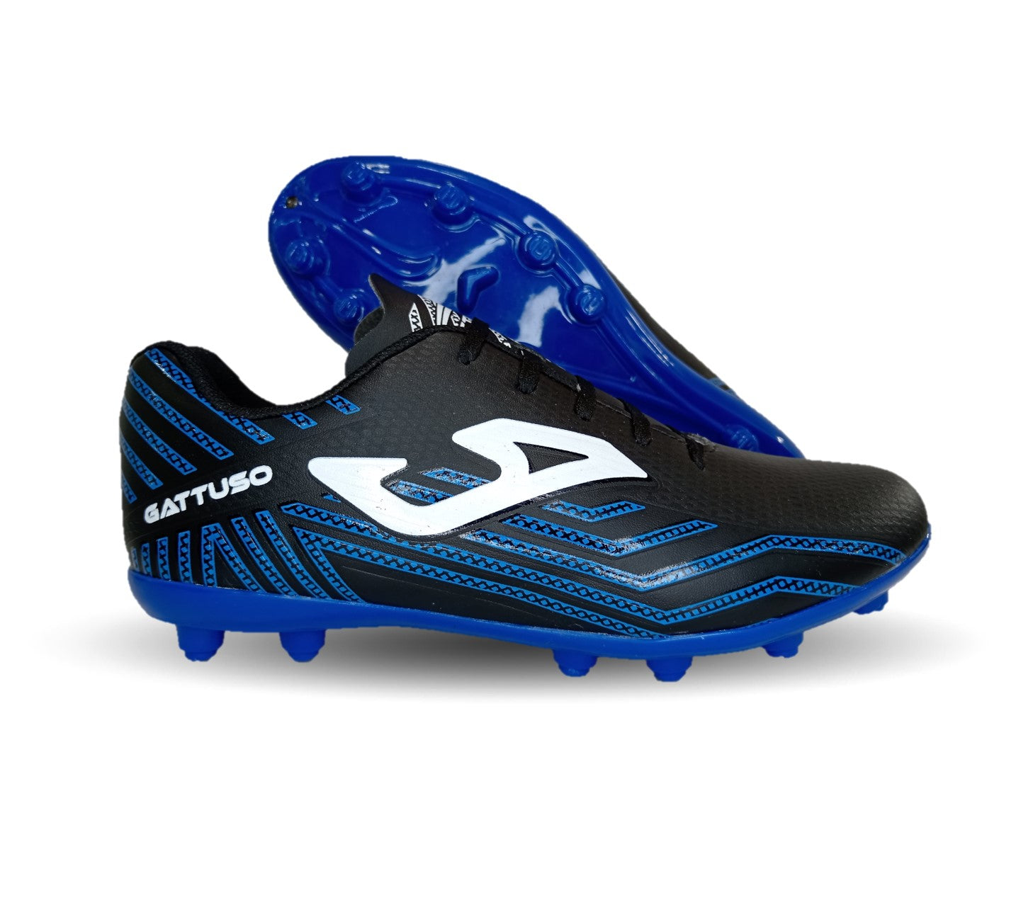 Tenis de Futbol con tachones para césped Gattuso 200  Negro/Azul para hombre