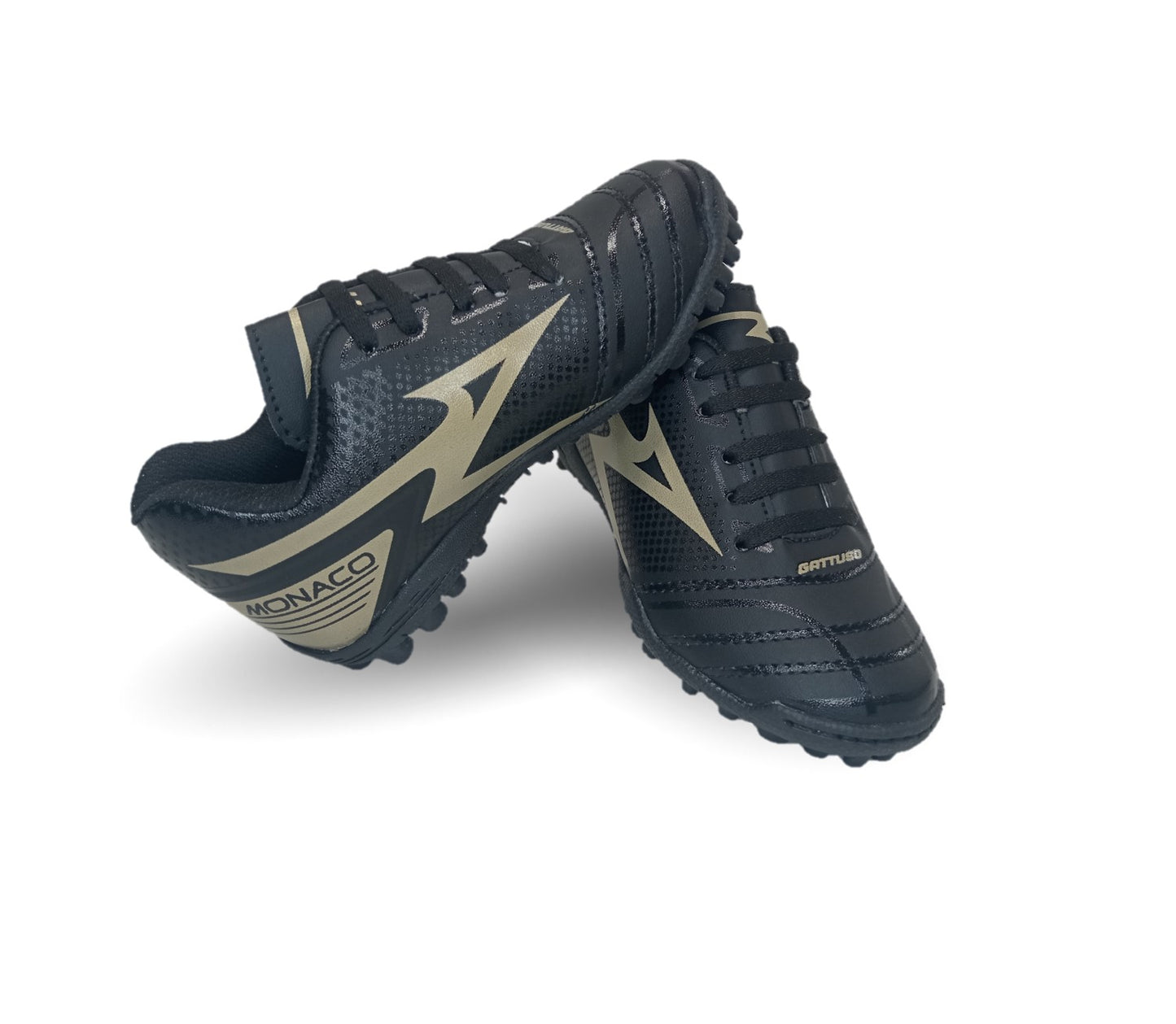 Tenis de Futbol con multitacos Gattuso 227 Negro/Oro Unisex para niño y niña