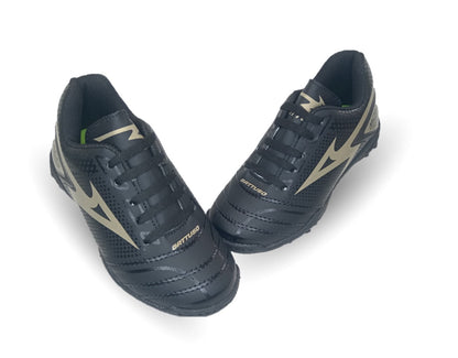Tenis de Futbol con multitacos Gattuso 227 Negro/Oro Unisex para niño y niña