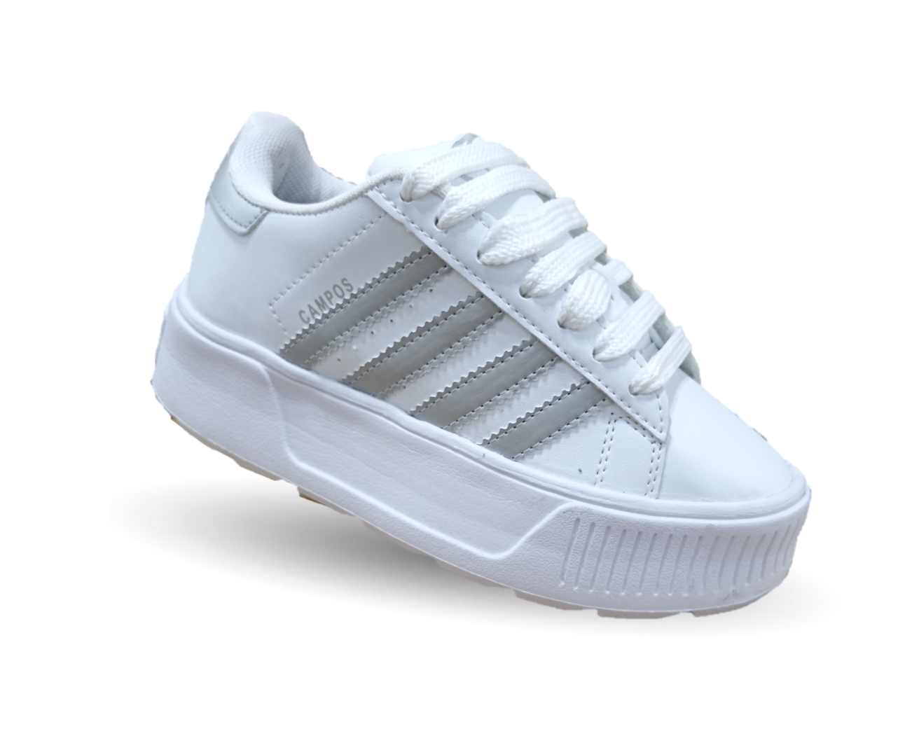 Tenis Urbano con plataforma Gattuso 300 Blanco/Plata para mujer