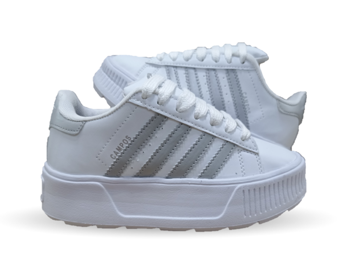 Tenis Urbano con plataforma Gattuso 300 Blanco/Plata para mujer