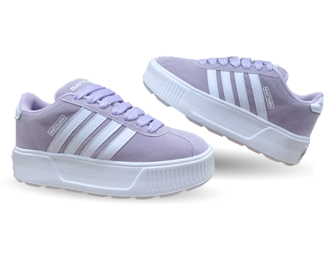 Tenis Urbano con plataforma Gattuso 303 Lila/Blanco para mujer
