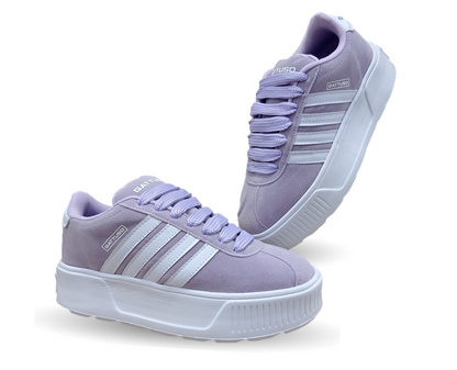 Tenis Urbano con plataforma Gattuso 303 Lila/Blanco para mujer