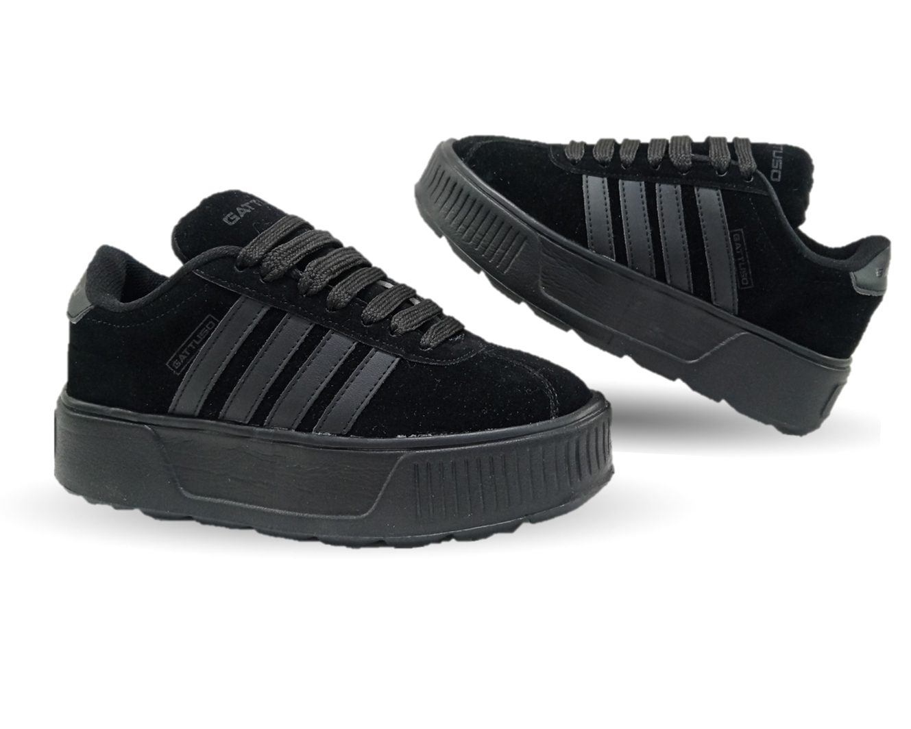 Tenis Urbano con plataforma Gattuso 303 Negro/Negro para mujer
