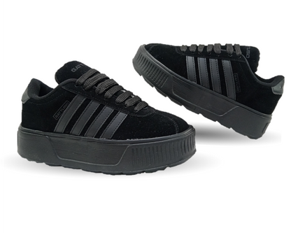 Tenis Urbano con plataforma Gattuso 303 Negro/Negro para mujer