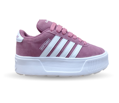 Tenis Urbano con plataforma Gattuso 303 Color Rosa/Blanco para mujer