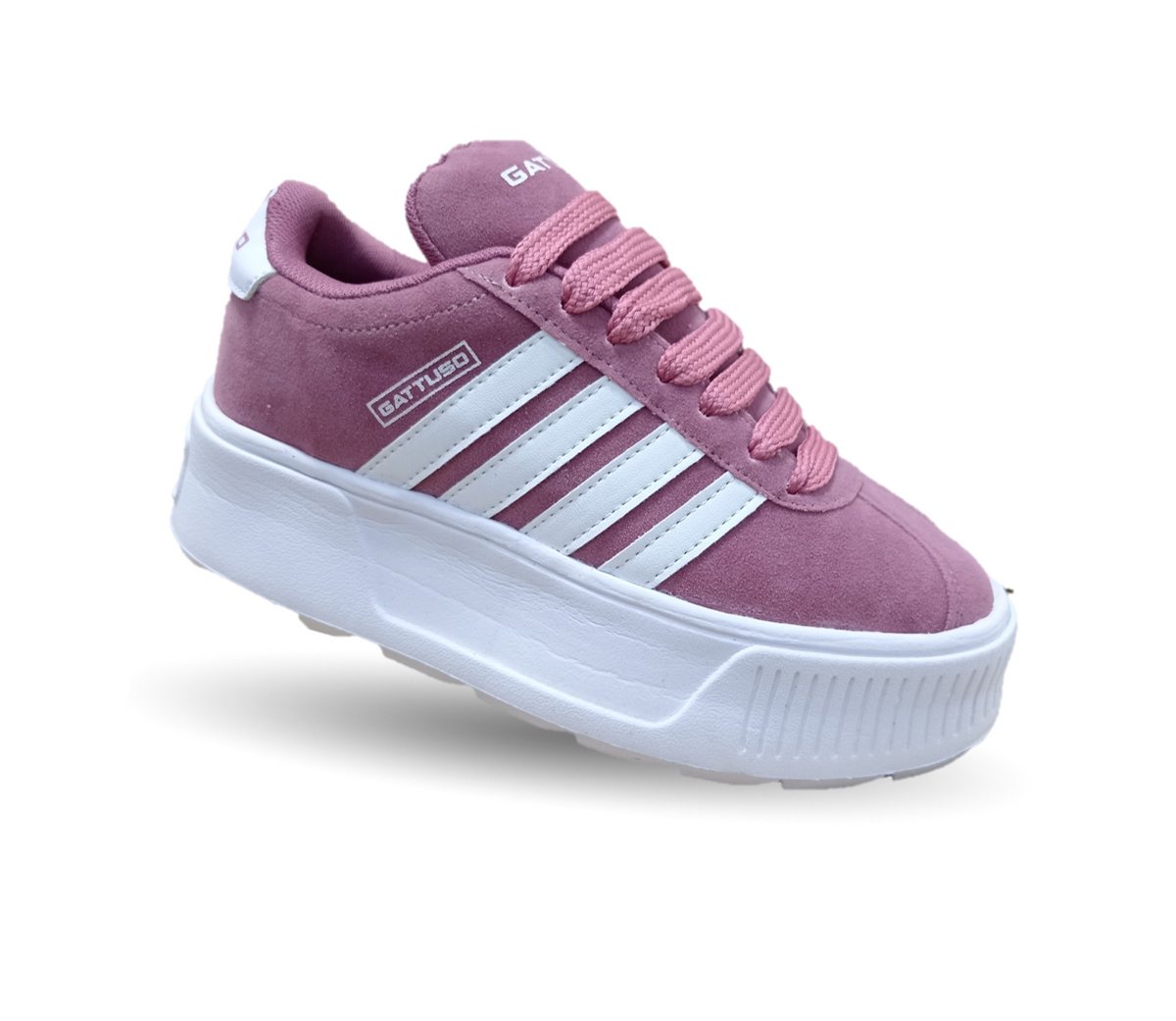 Tenis Urbano con plataforma Gattuso 303 Color Rosa/Blanco para mujer