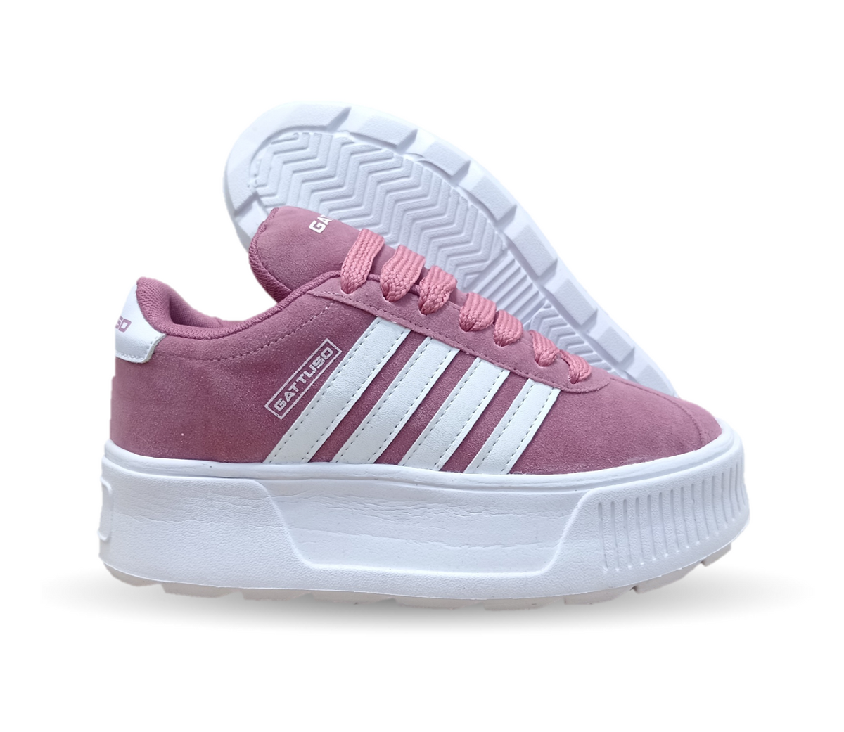 Tenis Urbano con plataforma Gattuso 303 Color Rosa/Blanco para mujer