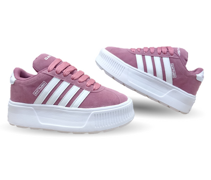 Tenis Urbano con plataforma Gattuso 303 Color Rosa/Blanco para mujer