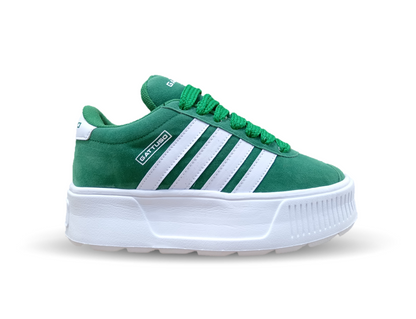 Tenis Urbano con plataforma Gattuso 303 Verde/Blanco para mujer
