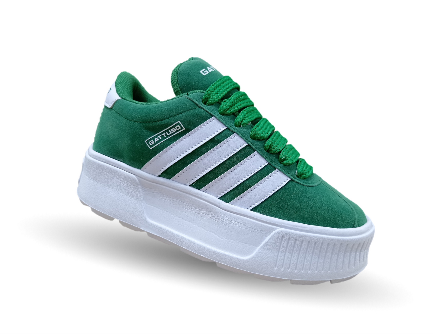 Tenis Urbano con plataforma Gattuso 303 Verde/Blanco para mujer