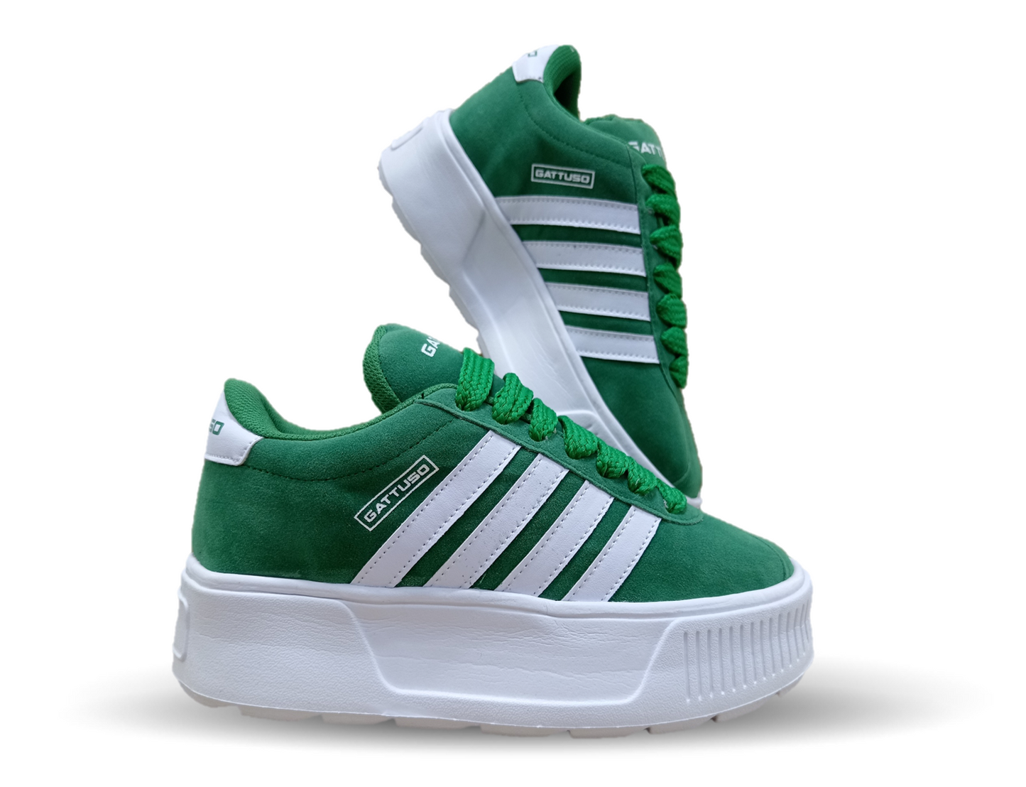 Tenis Urbano con plataforma Gattuso 303 Verde/Blanco para mujer