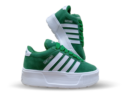 Tenis Urbano con plataforma Gattuso 303 Verde/Blanco para mujer